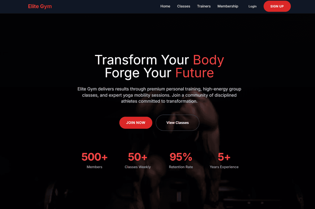Gym Website